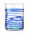 Glas mit blauer Spirale aufgearbeitet, grande, je Stück