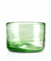 Glas flach mit grünem Spiralmuster, je Stück