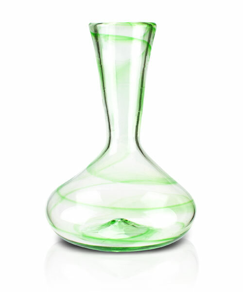 Decanter mit grünen Spiralen eingearbeitet, je Stück